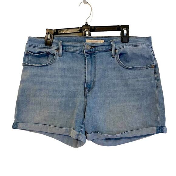 Levi’s Mid‎ Length Stretch Blue Jean Shorts Size 31 - Picture 7 of 7